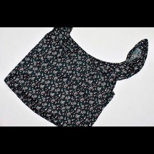 Black Free People Ruffle Tank Top